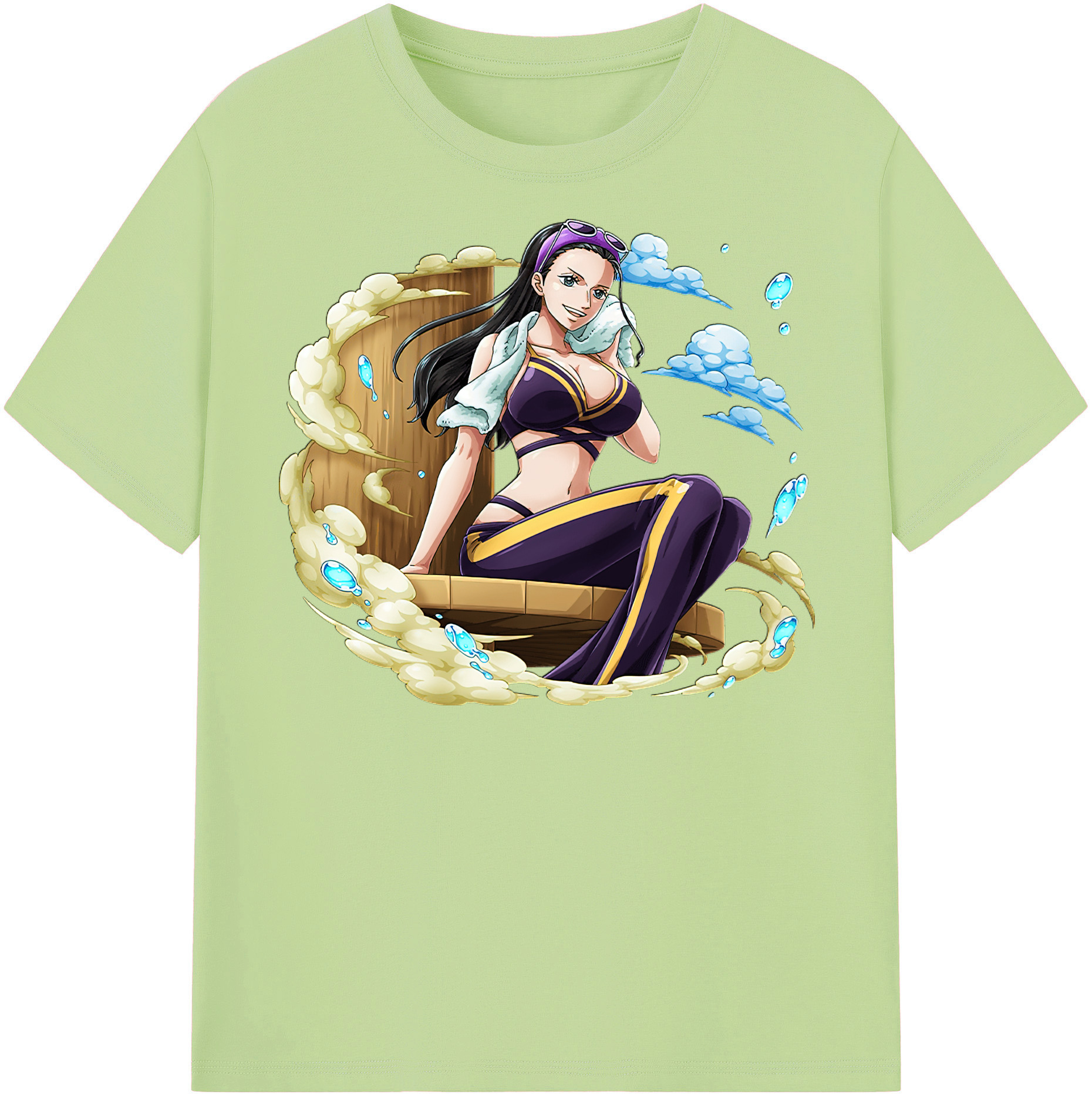 ワンピース ニコ・ロビン ONE PIECE Nico Robin 綿100％半袖Tシャツ（フロントプリント）